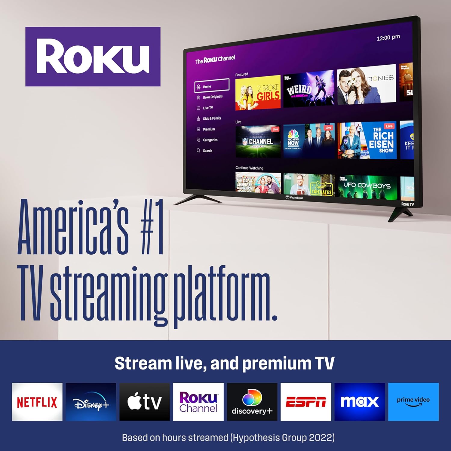 TELEVISOR WESTINGHOUSE ROKU 32 PULGADAS HD SMART TV CON DOLBY AUDIO Y APPLE AIRPLAY - 2