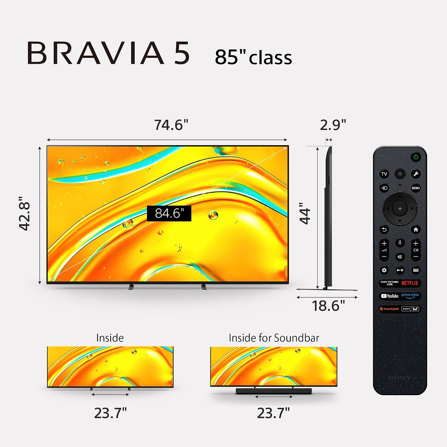 TELEVISOR SONY BRAVIA 85 PULGADAS MINI LED 4K HDR SMART GOOGLE TV K-85XR50 - 5
