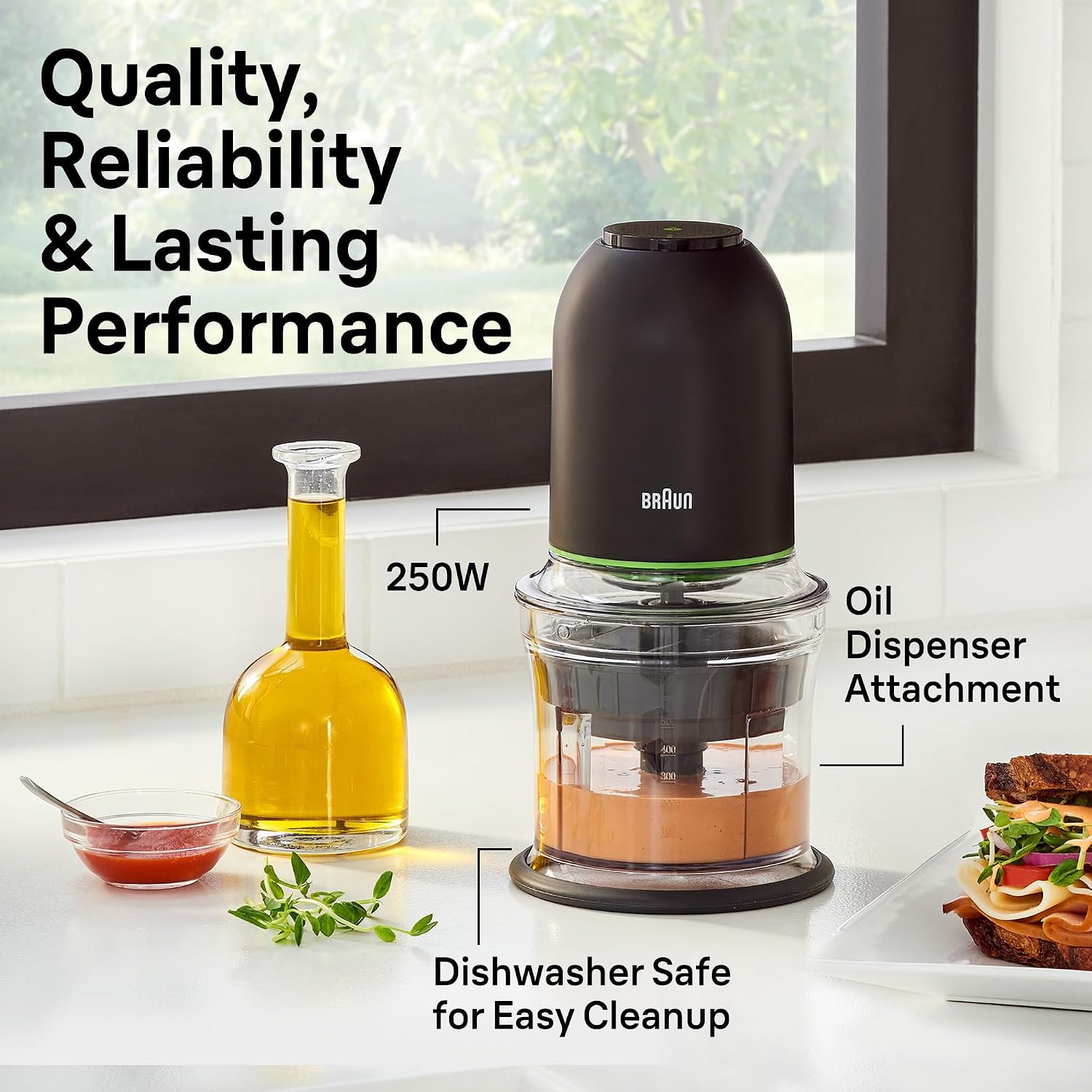 PROCESADORA DE ALIMENTOS BRAUN EASYPREP MINI 4 TAZAS 2 VELOCIDADES QUADBLADE - 5