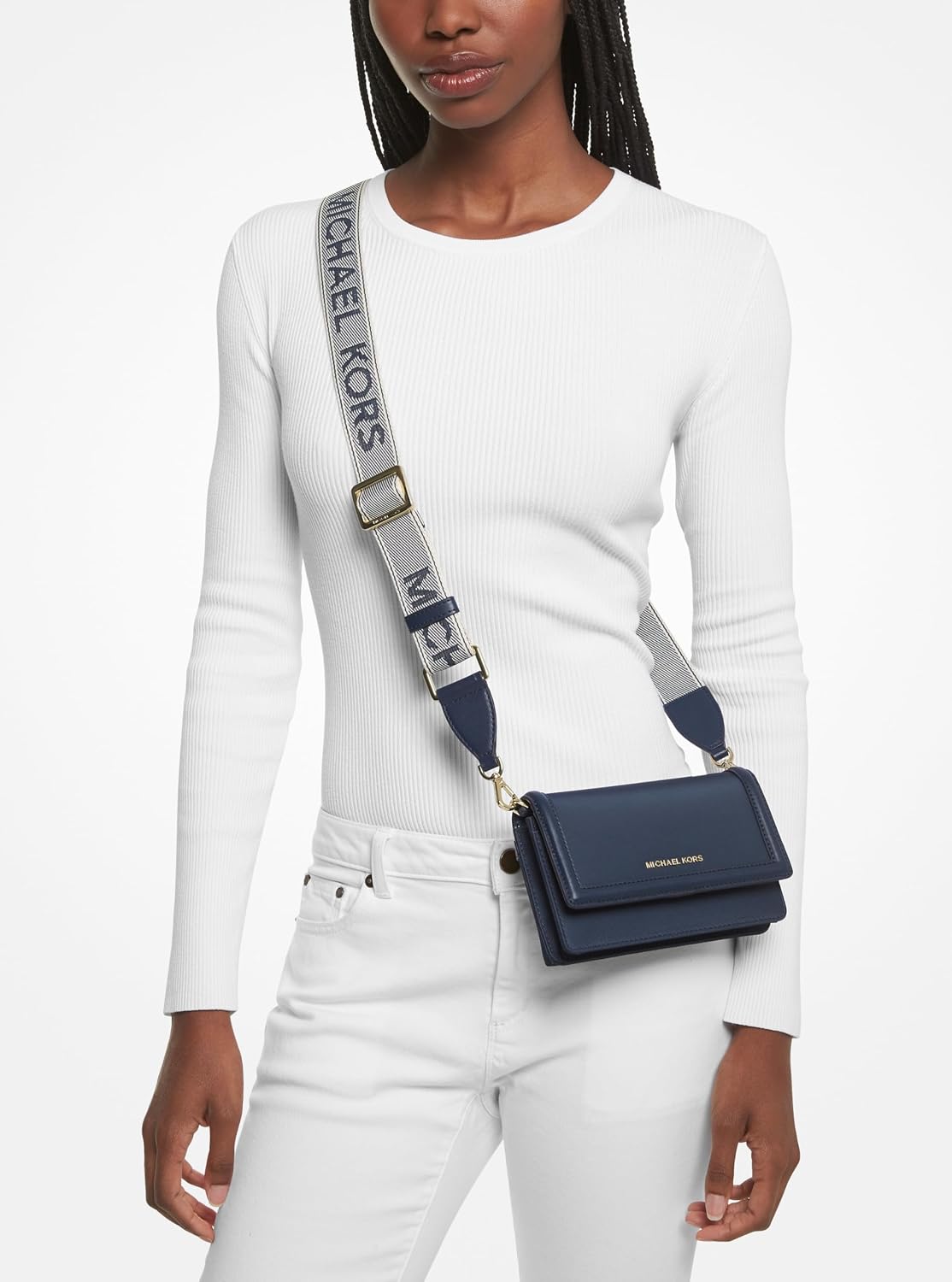 BOLSO CRUZADO MICHAEL KORS JET SET SMALL PHONE CON CORREA WEB - 2