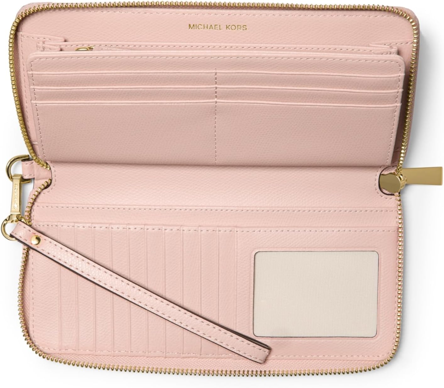 CARTERA MICHAEL KORS JET SET TRAVEL CONTINENTAL MARRÓN Y ROSADO - 2