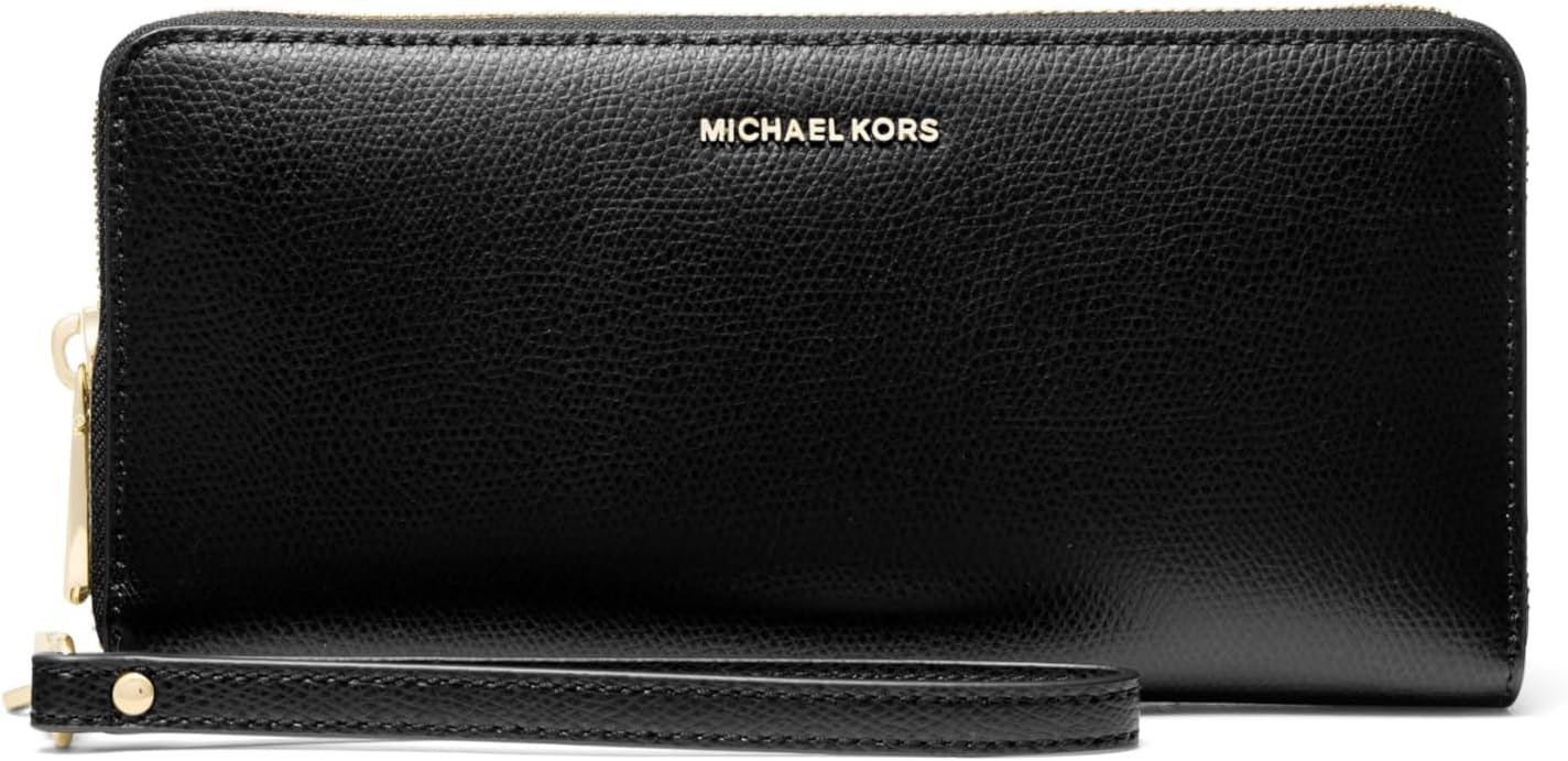 BOLSO MICHAEL KORS JET SET TRAVEL CONTINENTAL NEGRO CON DETALLES DORADOS - 1