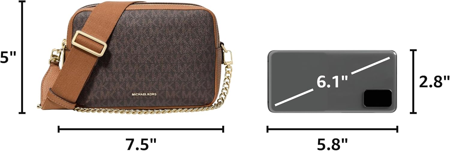 BOLSO CRUZADO MICHAEL KORS BRYANT MEDIANO CON DOBLE CIERRE Y CADENA - 3