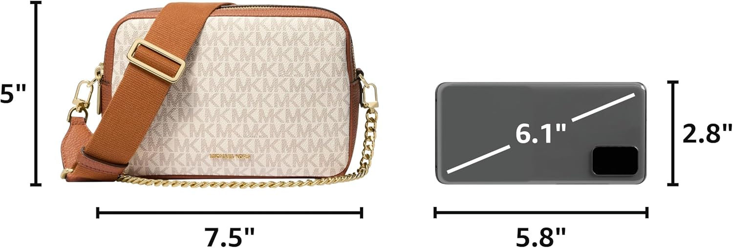 BOLSO CRUZADO MICHAEL KORS BRYANT MEDIANO CON DOBLE CIERRE Y CADENA - 3