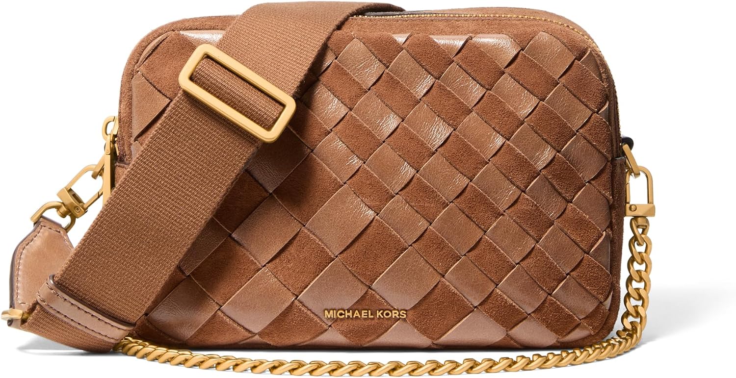 BOLSO CRUZADO MICHAEL KORS BRYANT MEDIANO CON DOBLE CIERRE Y CADENA - 1
