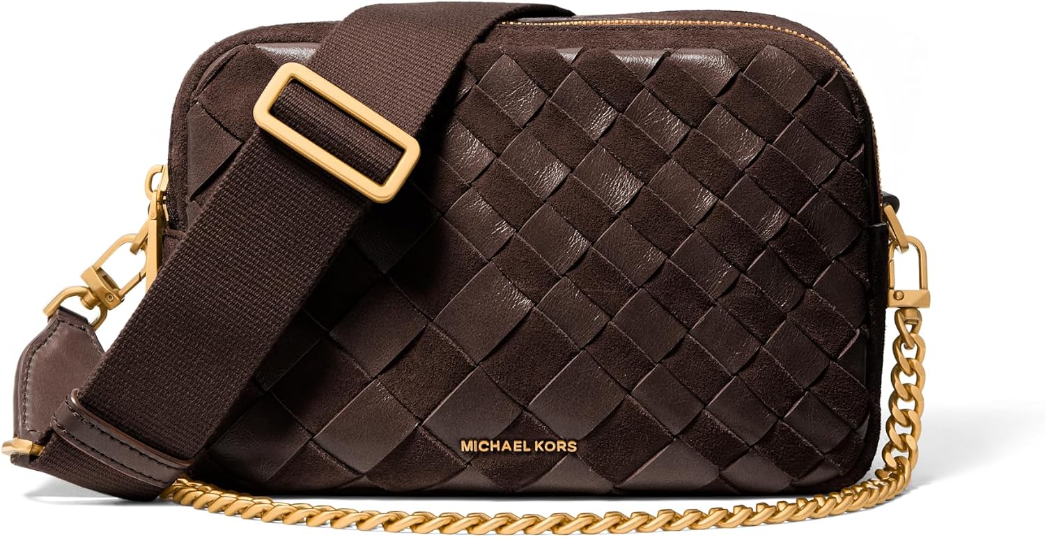 BOLSO CRUZADO MICHAEL KORS BRYANT MEDIANO CON DOBLE CIERRE Y CADENA - 1