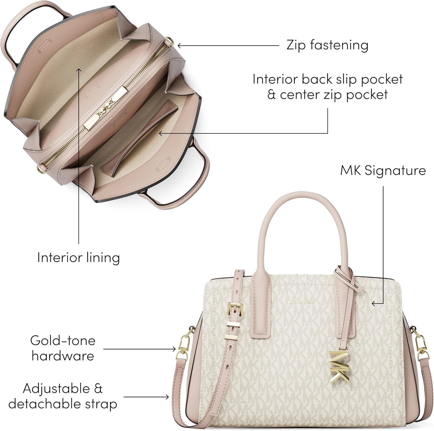 BOLSO SATCHEL MICHAEL KORS LAILA SMALL PARA MUJER - 4