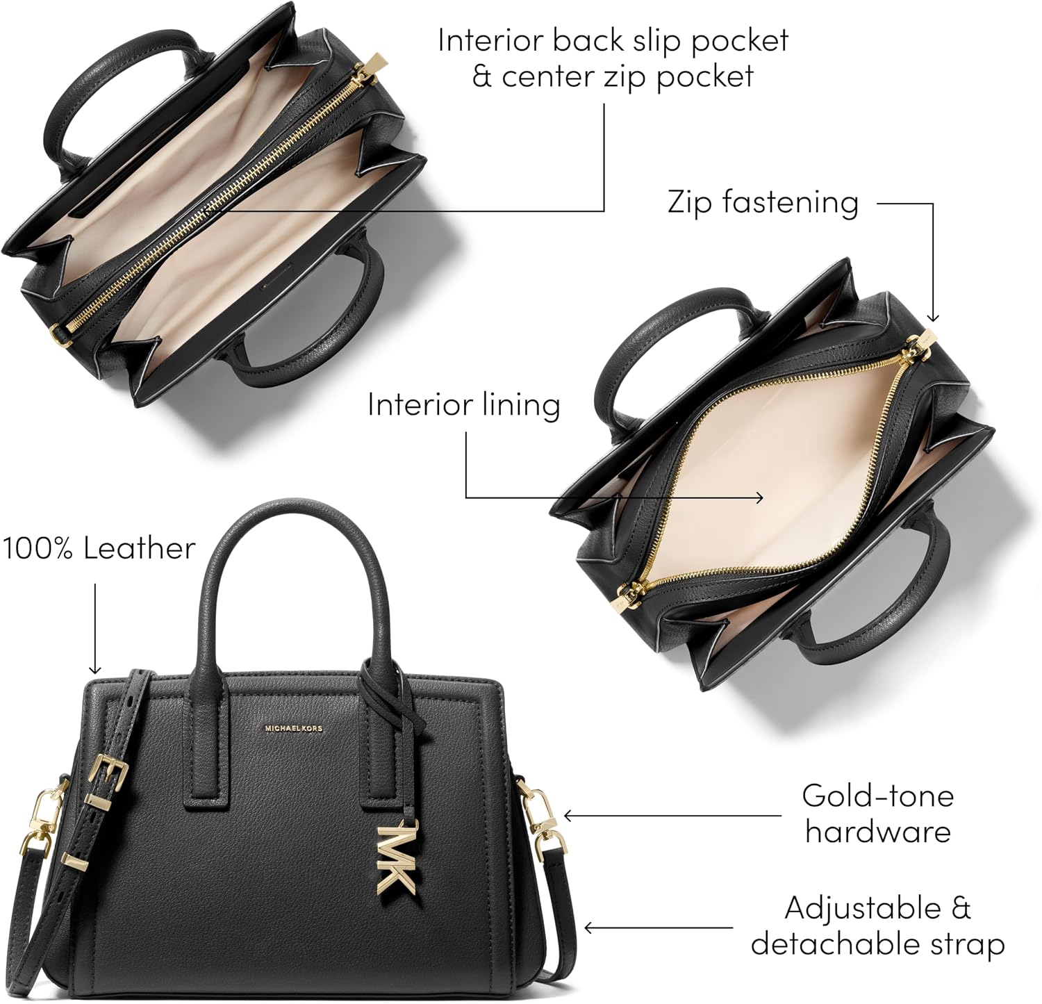 BOLSO SATCHEL MICHAEL KORS LAILA SMALL PARA MUJER - 5