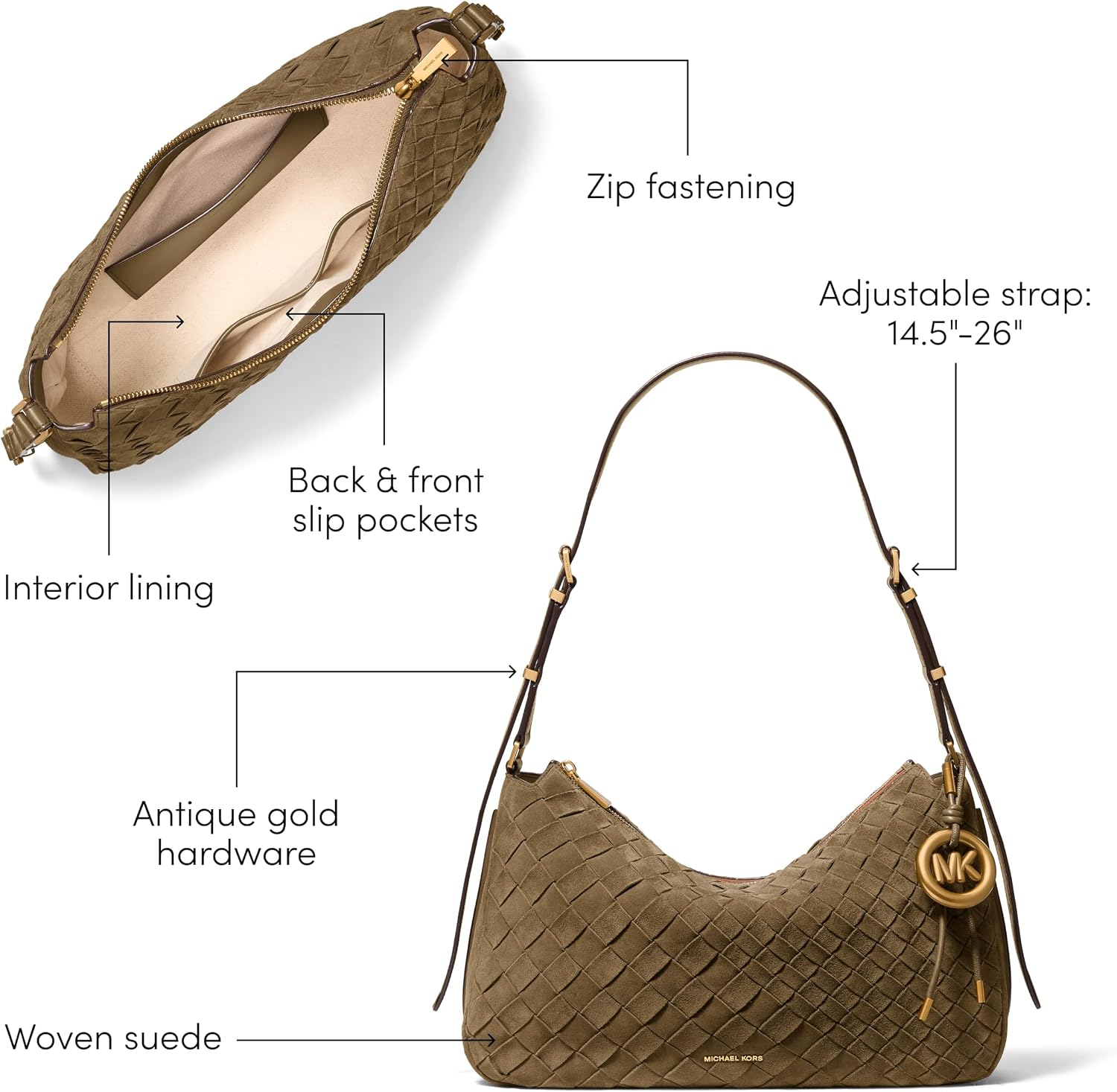 BOLSO MICHAEL KORS NOLITA MEDIUM CONVERTIBLE CON CIERRE SUPERIOR - 4