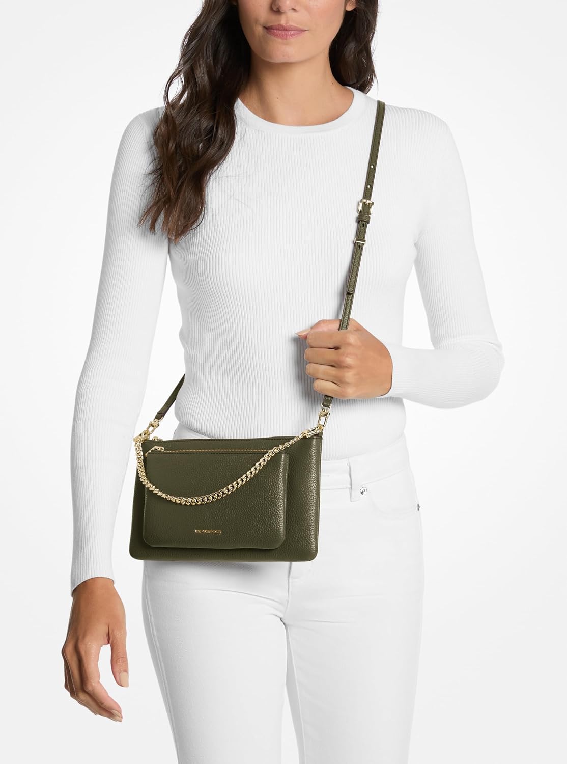BOLSO CRUZADO CONVERTIBLE MICHAEL KORS JET SET MEDIANO CON BOLSILLO - 3