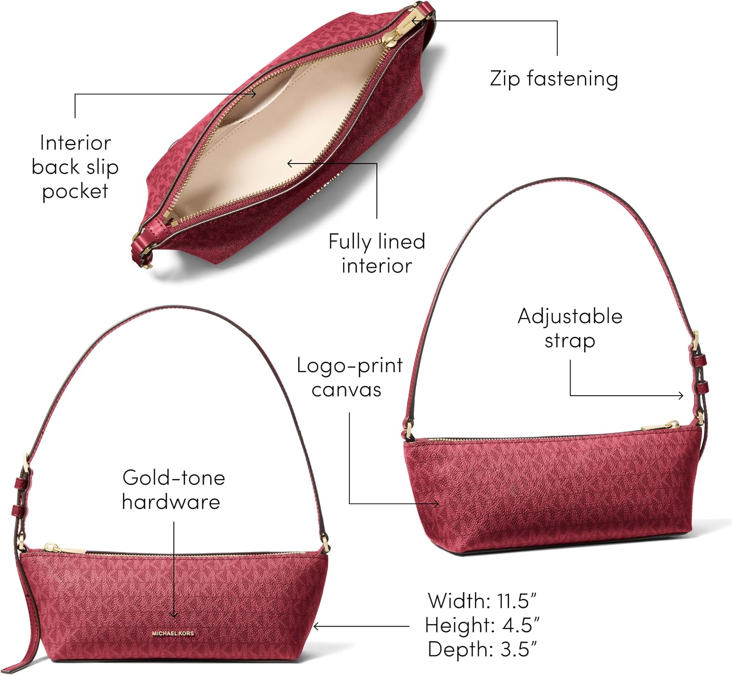 BOLSO MICHAEL KORS LAILA SMALL POCHETTE METÁLICO - 5