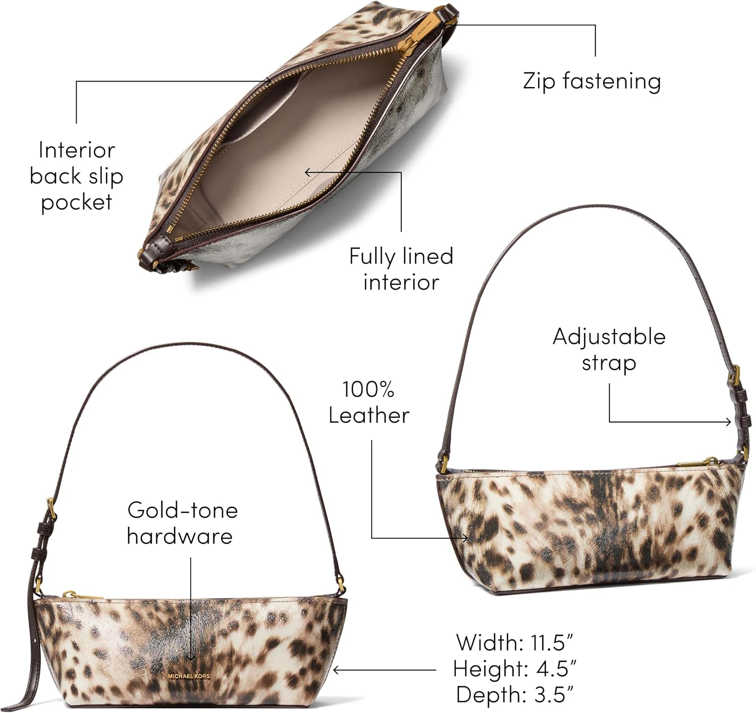 BOLSO MICHAEL KORS LAILA SMALL POCHETTE METÁLICO - 5
