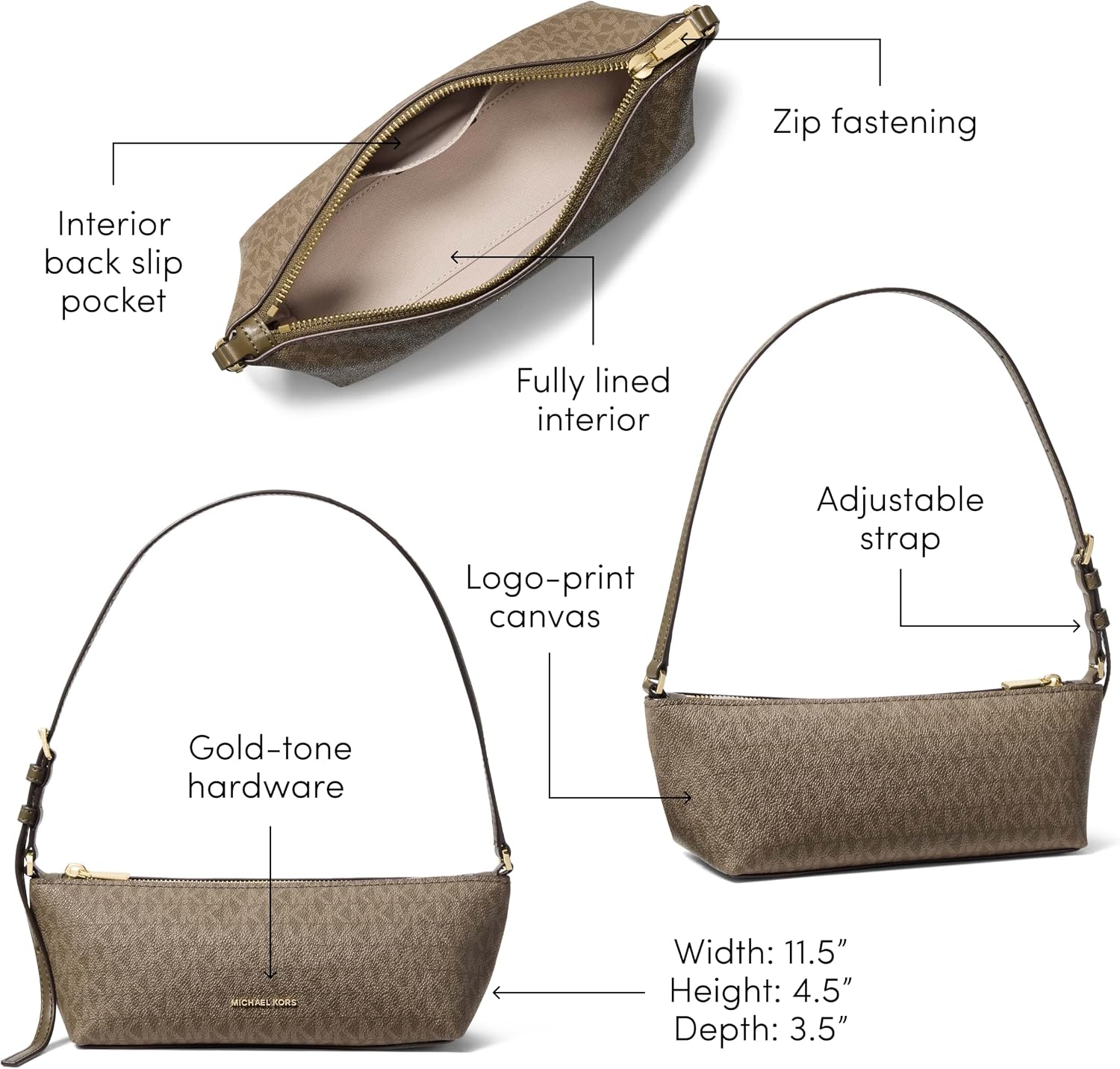 BOLSO MICHAEL KORS LAILA SMALL POCHETTE METÁLICO - 5