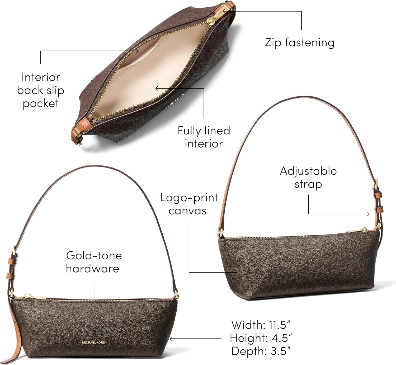 BOLSO MICHAEL KORS LAILA SMALL POCHETTE METÁLICO - 5
