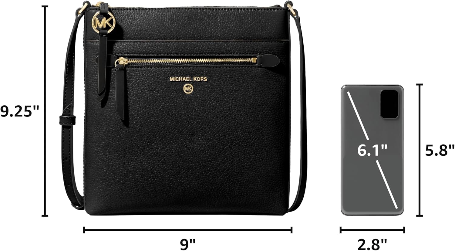 BOLSO CRUZADO PEQUEÑO MICHAEL KORS JET SET CHARM PLANO - 3