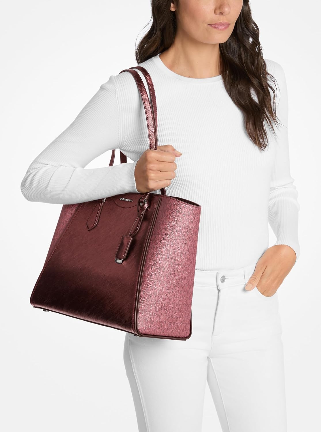 BOLSO TOTE MICHAEL KORS TARYN GRANDE MULTIFUNCIONAL CON CIERRE SUPERIOR - 3
