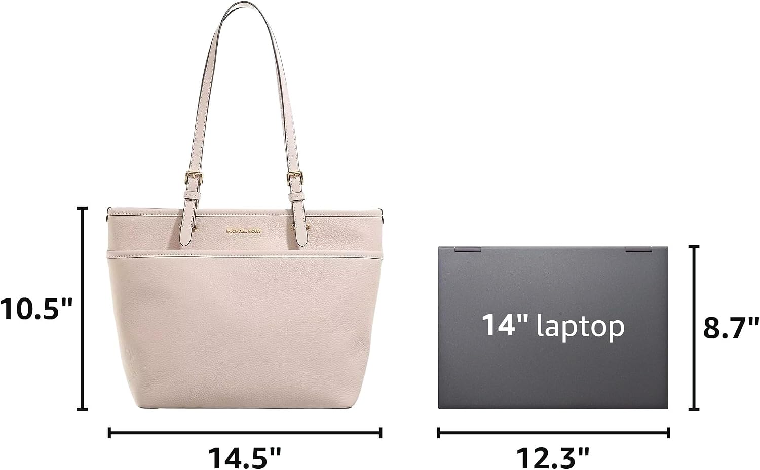 BOLSO TOTE MICHAEL KORS WINSTON MEDIANO CON BOLSILLO SUPERIOR Y CIERRE - 3