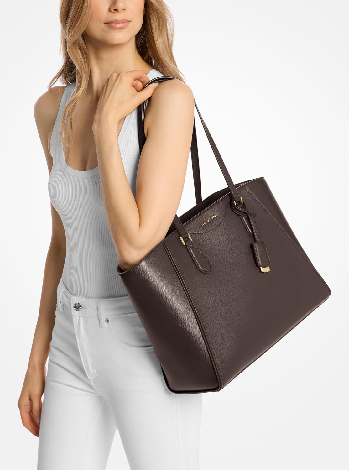 BOLSO TOTE MICHAEL KORS TARYN GRANDE MULTIFUNCIONAL CON CIERRE SUPERIOR - 4