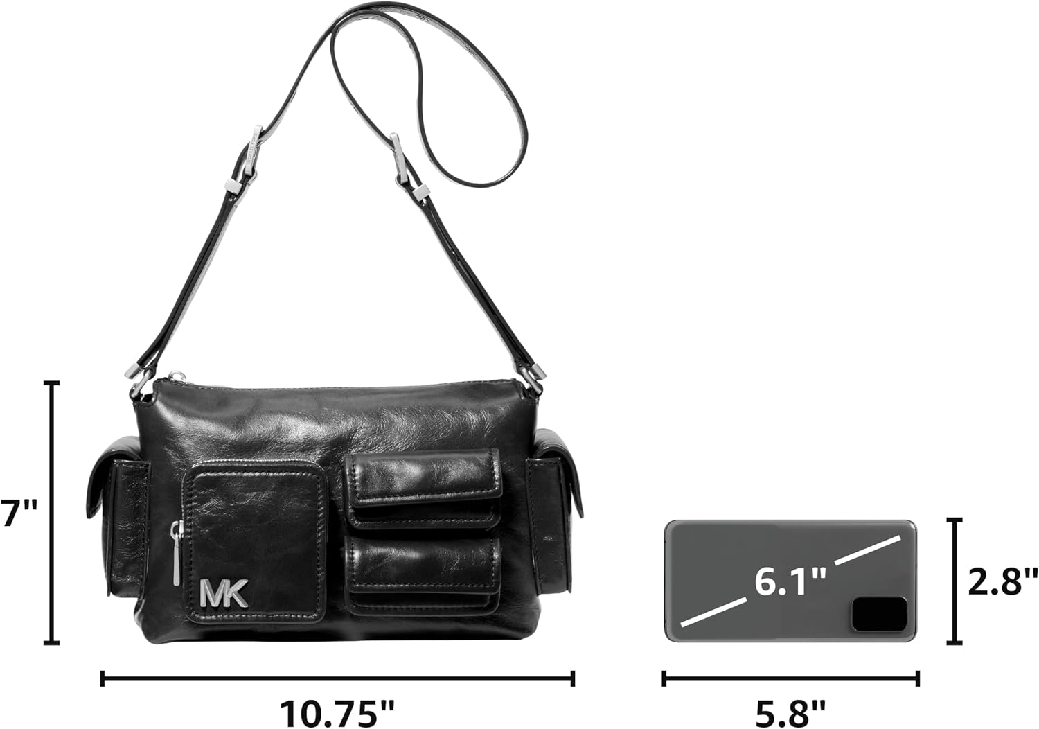 BOLSO DE HOMBRO MICHAEL KORS DAKOTA MEDIANO CON BOLSILLO - 4