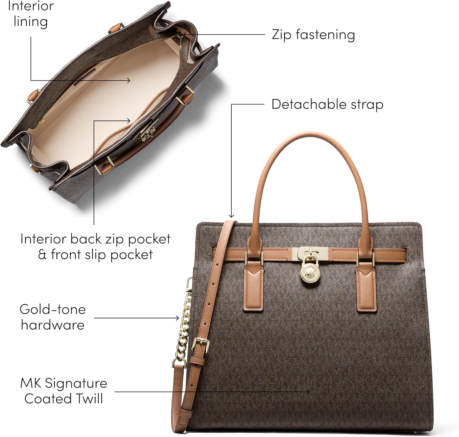 BOLSO SATCHEL MICHAEL KORS HAMILTON MUJER - 4