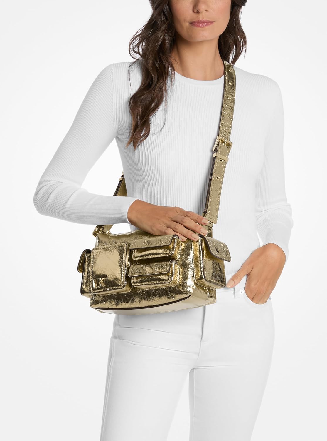 BOLSO DE HOMBRO MICHAEL KORS DAKOTA MEDIANO CON BOLSILLOS - 3
