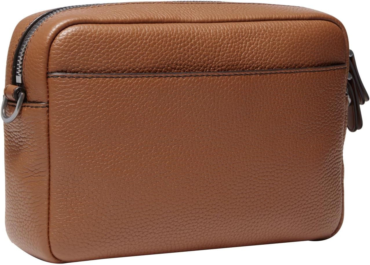 BOLSO CRUZADO UNISEX MICHAEL KORS HUDSON DE CUERO GRANEADO - 3