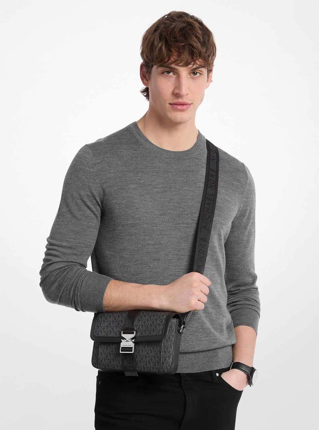 BOLSO CRUZADO UNISEX MICHAEL KORS HUDSON AVIATOR - 3