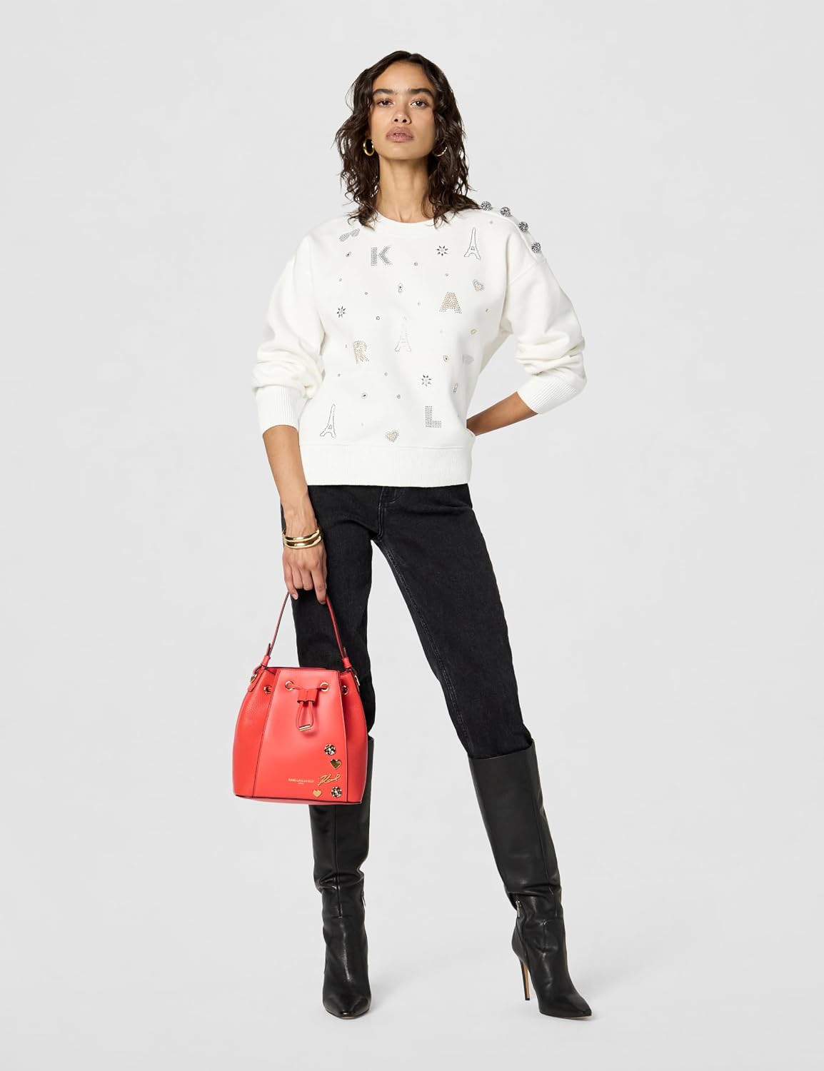 BOLSO TIPO BUCKET KARL LAGERFELD ADELE PARA MUJER - 4