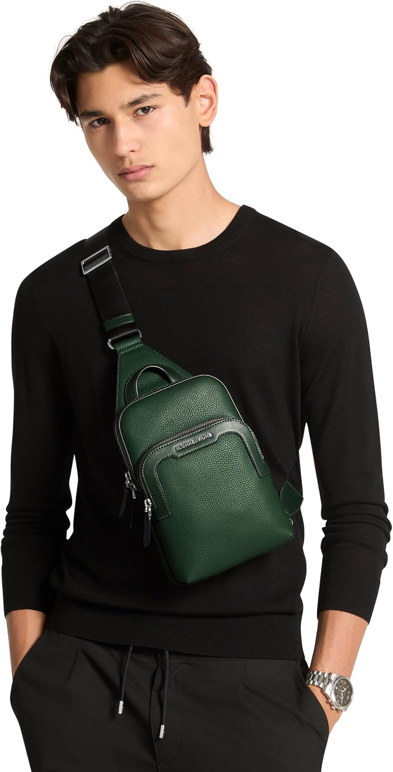 BOLSO TIPO SLING MICHAEL KORS HUDSON MEDIANO DOBLE CIERRE PARA HOMBRE - 4