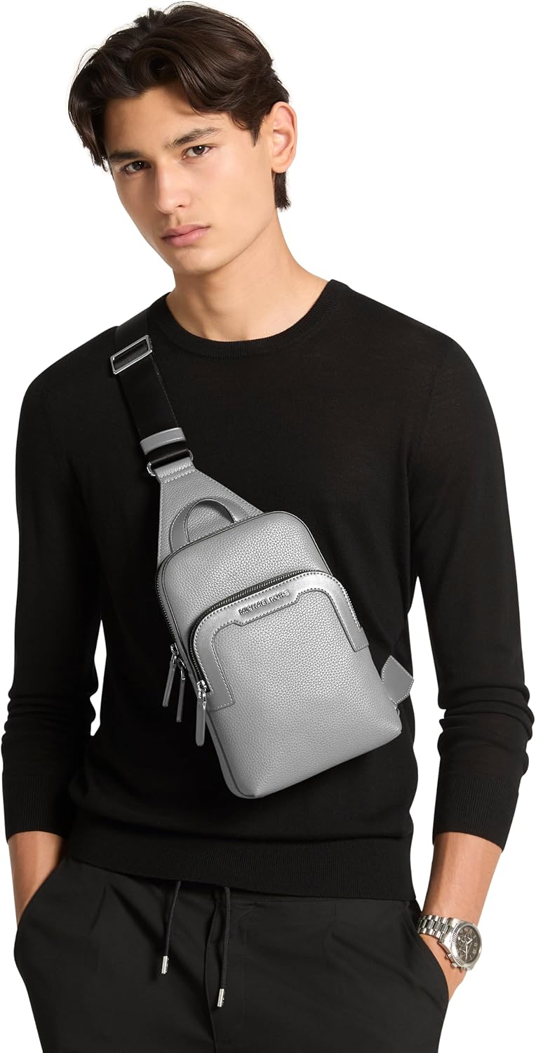 BOLSO TIPO SLING MICHAEL KORS HUDSON MEDIANO DOBLE CIERRE PARA HOMBRE - 4
