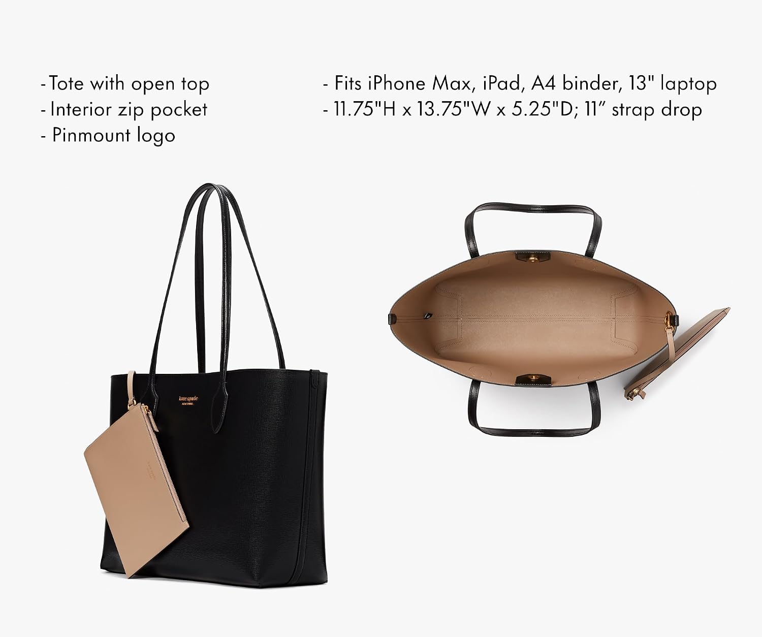 BOLSO TOTE GRANDE DE CUERO SAFFIANO BLEECKER PARA MUJER KATE SPADE NEW YORK - 4