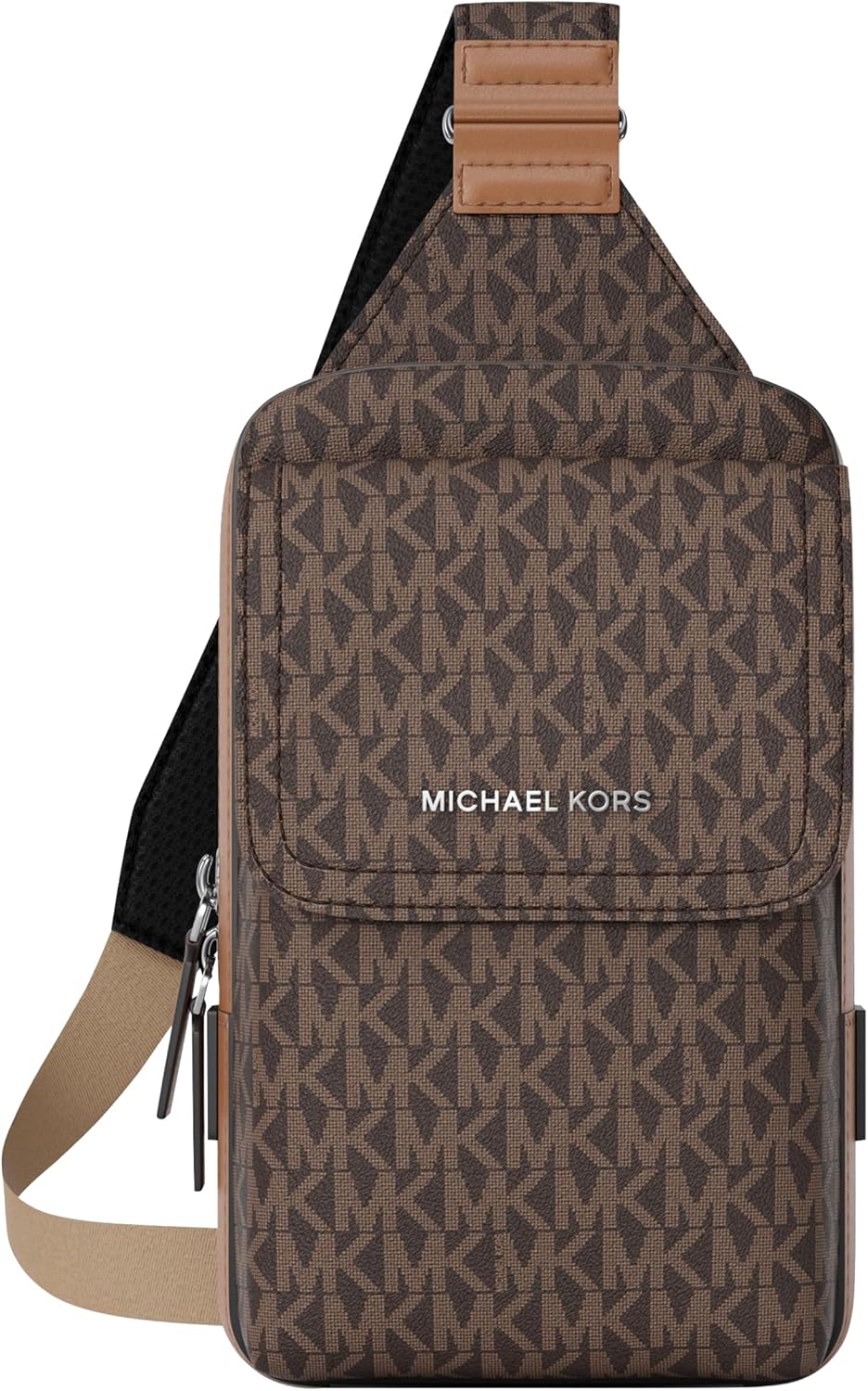 BOLSO CRUZADO MICHAEL KORS HUDSON MEDIANO MARRÓN - 1