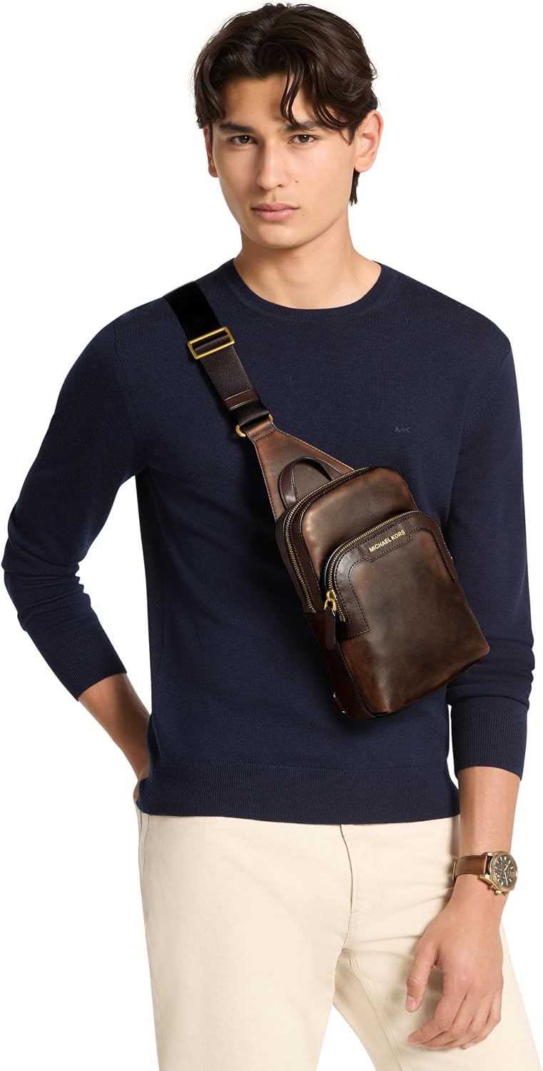 BOLSO TIPO SLING MICHAEL KORS HUDSON PARA HOMBRE MEDIANO DOBLE CIERRE - 2