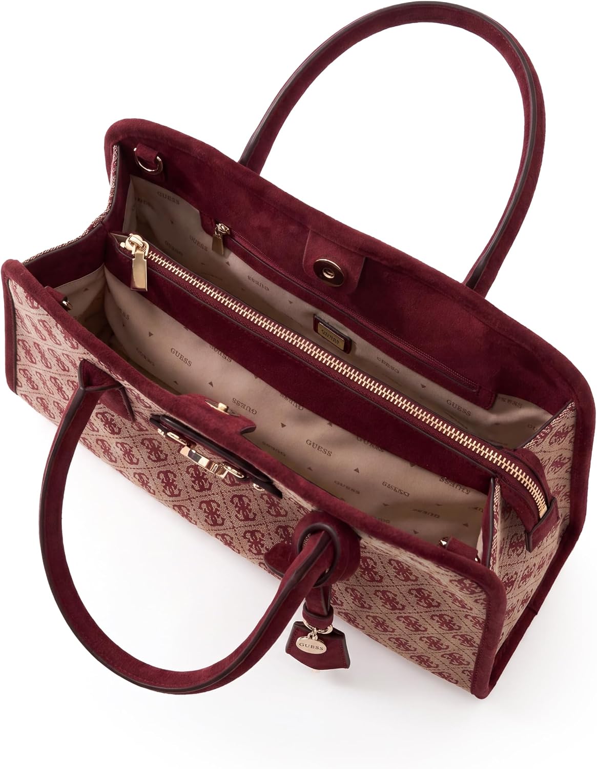BOLSO SATCHEL GUESS SAMANTHA LOGO - 4