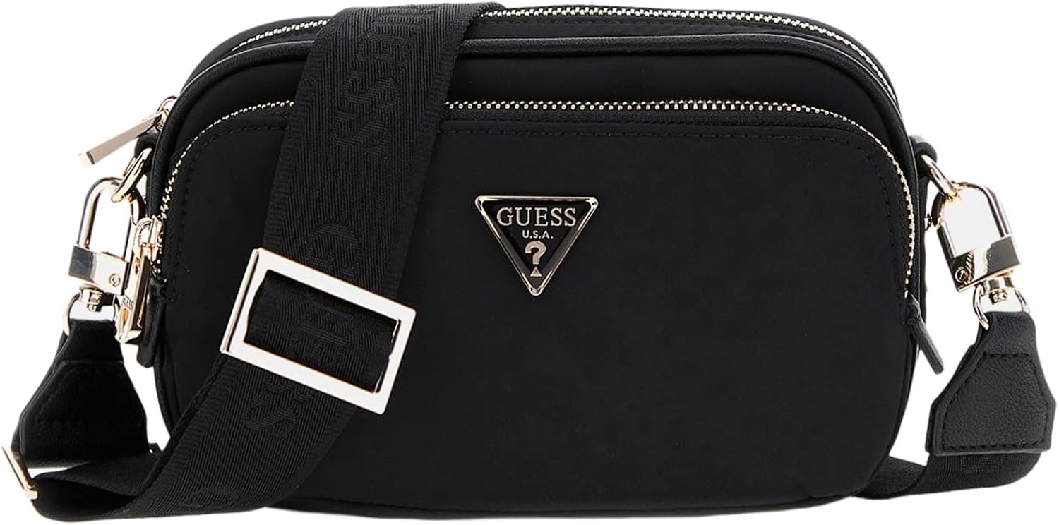 BOLSO CRUZADO GUESS GEMMA NYLON RECICLADO CON HERRAJES DORADOS - 1