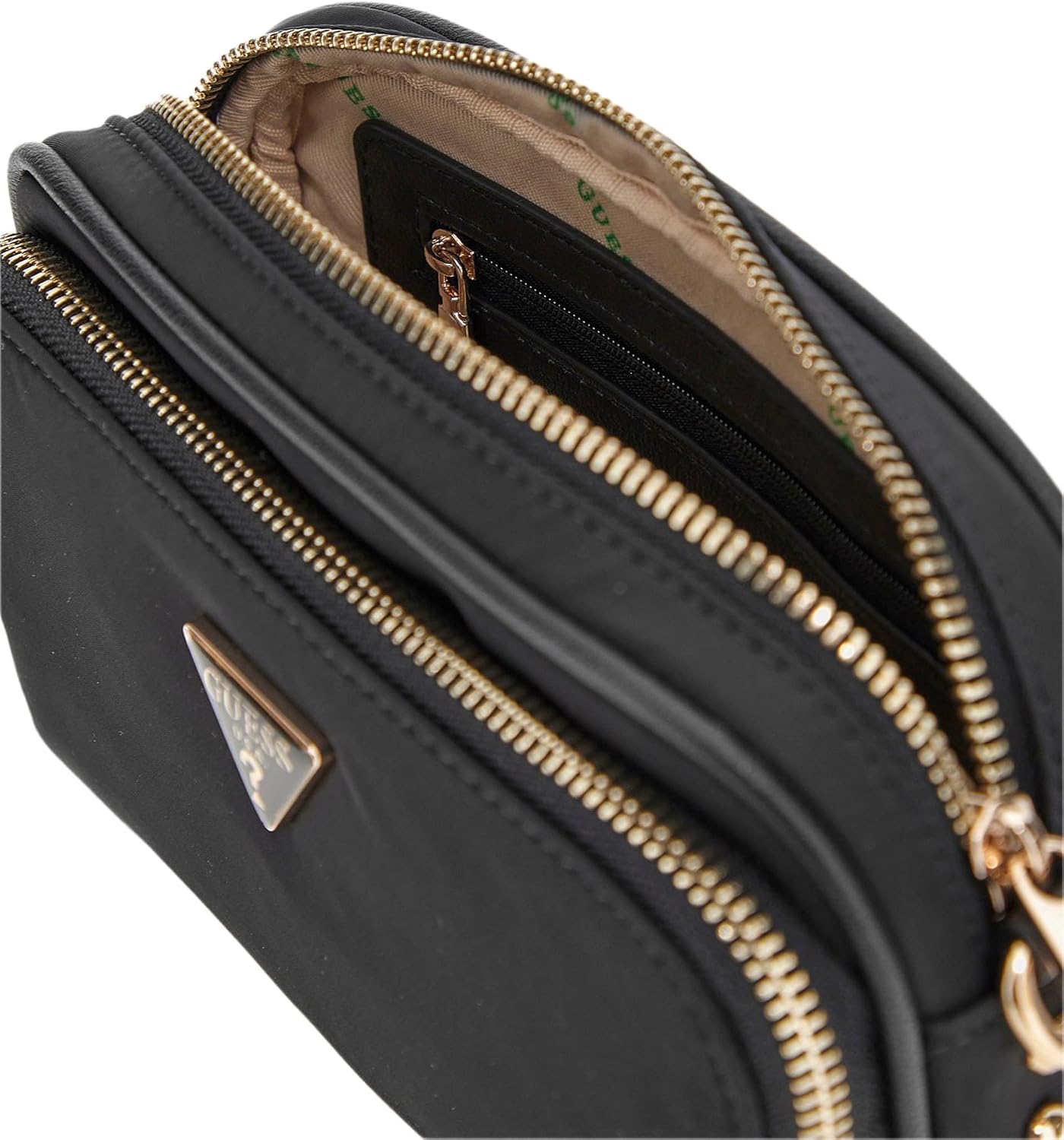 BOLSO CRUZADO GUESS GEMMA NYLON RECICLADO CON HERRAJES DORADOS - 3