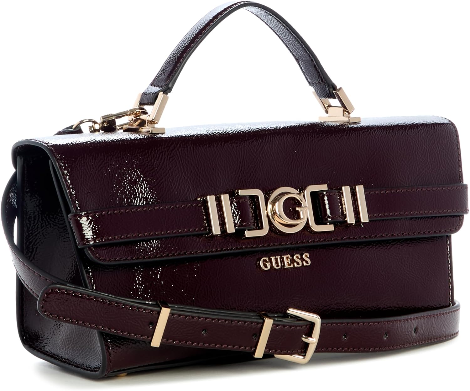 BOLSO SATCHEL PARA MUJER GUESS CIRENE CON ASA SUPERIOR Y CORREA DESMONTABLE - 4