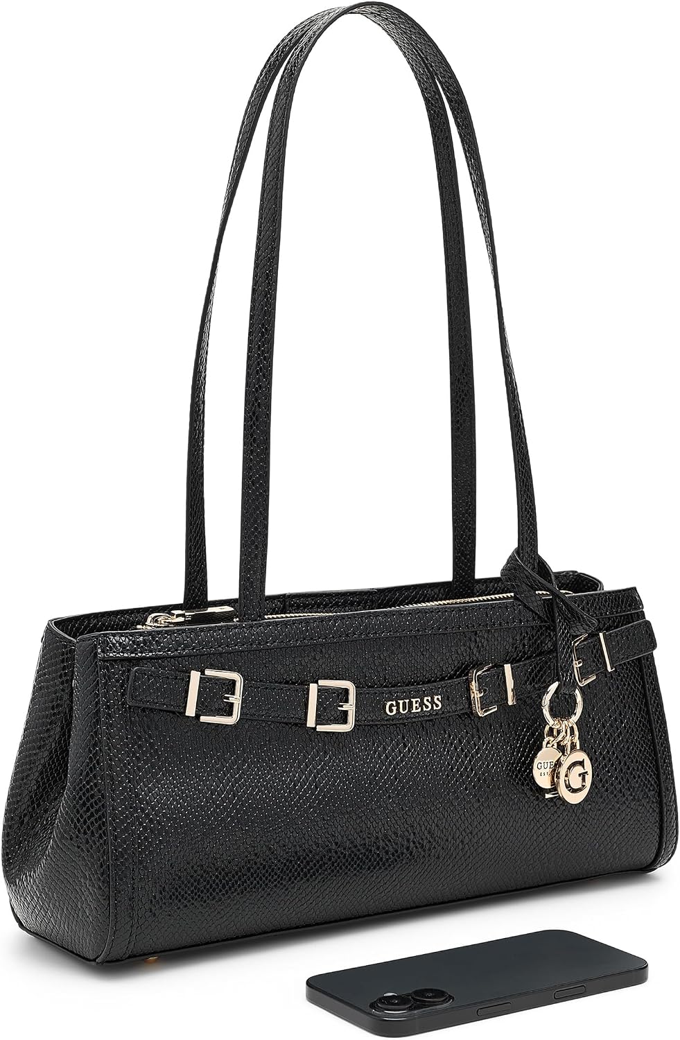 BOLSO SATCHEL GUESS DOVIE GIRLFRIEND COLOR ECO SNAKE - 4