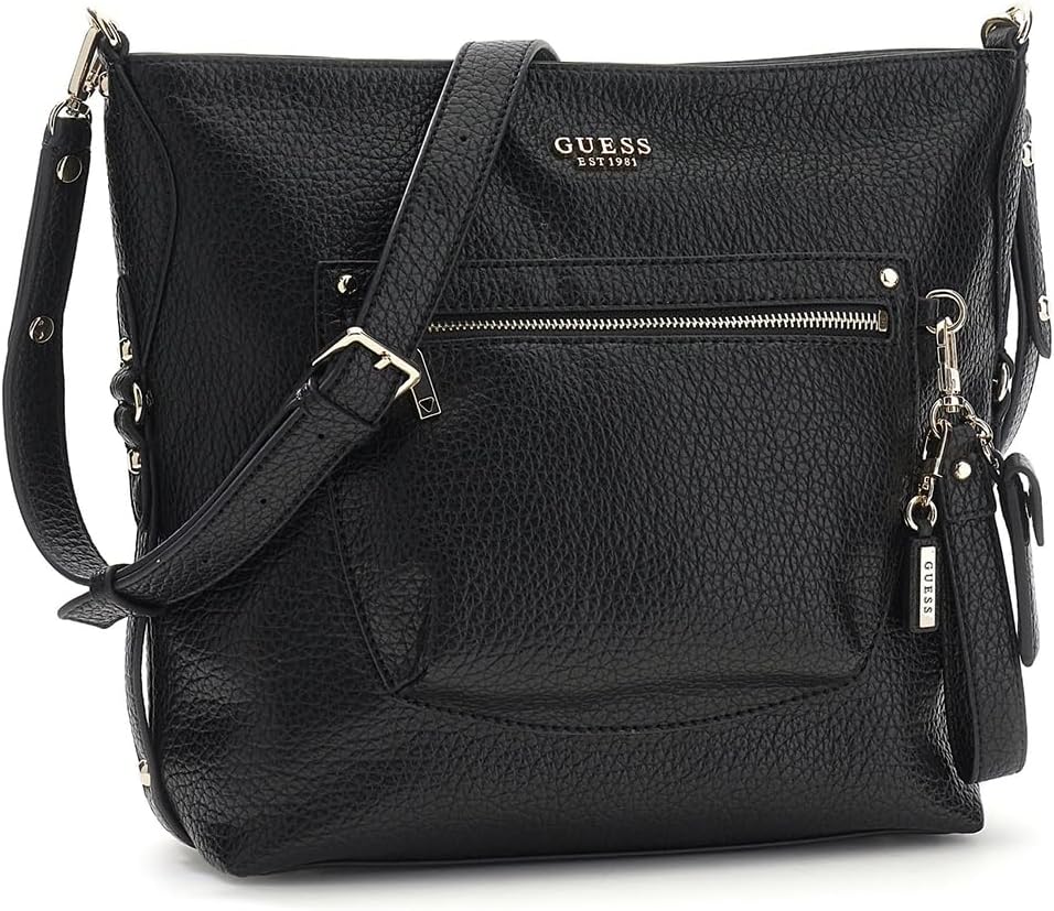 BOLSO CROSSBODY GUESS MARSHA BUCKET ECO CUERO VERDE OLIVA - 1
