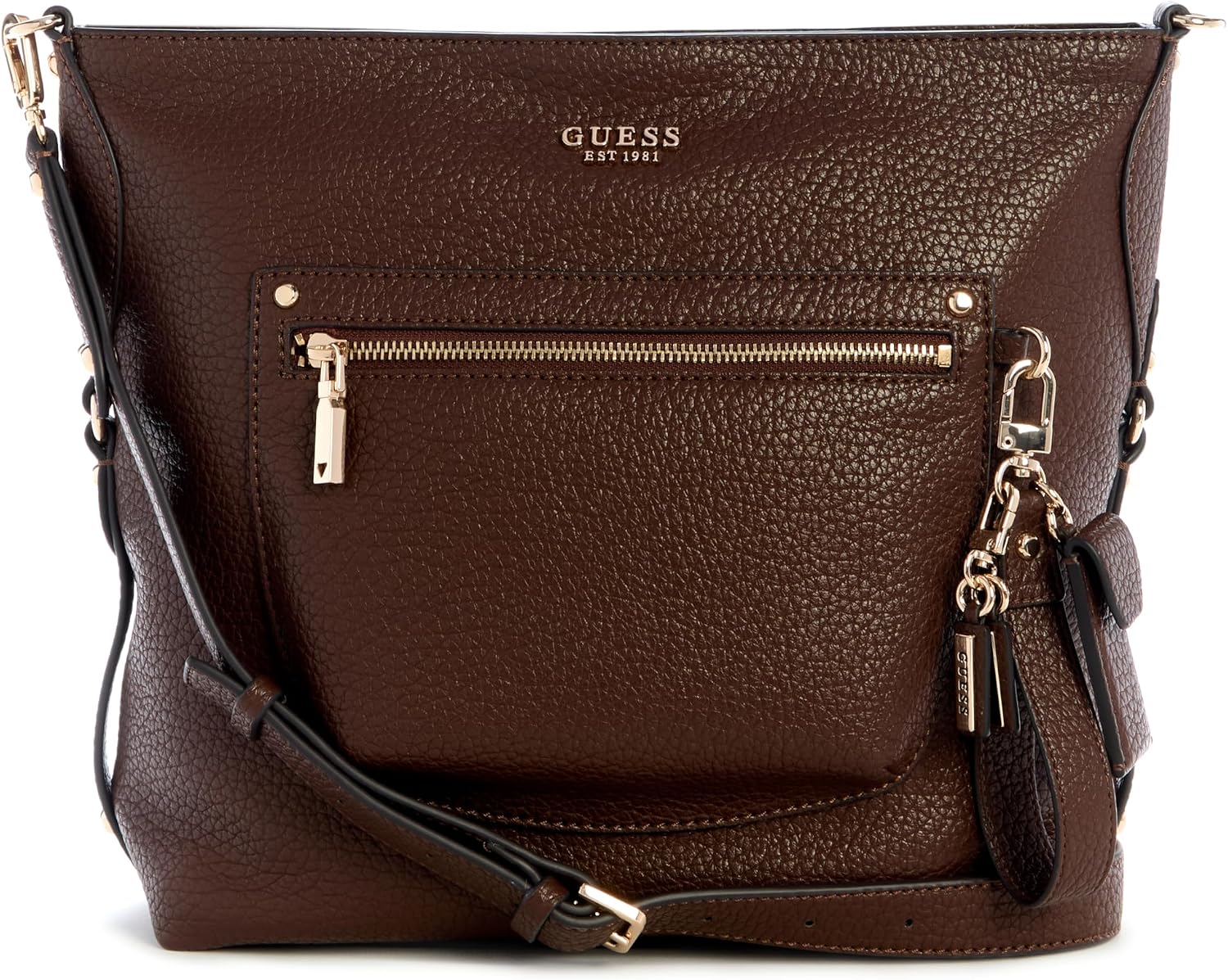 BOLSO CROSSBODY GUESS MARSHA BUCKET ECO CUERO VERDE OLIVA - 5