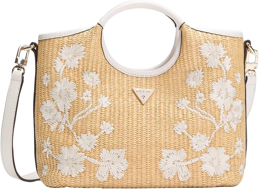 BOLSO SATCHEL GUESS KIRSTEN MINI CON BORDADO FLORAL - 1