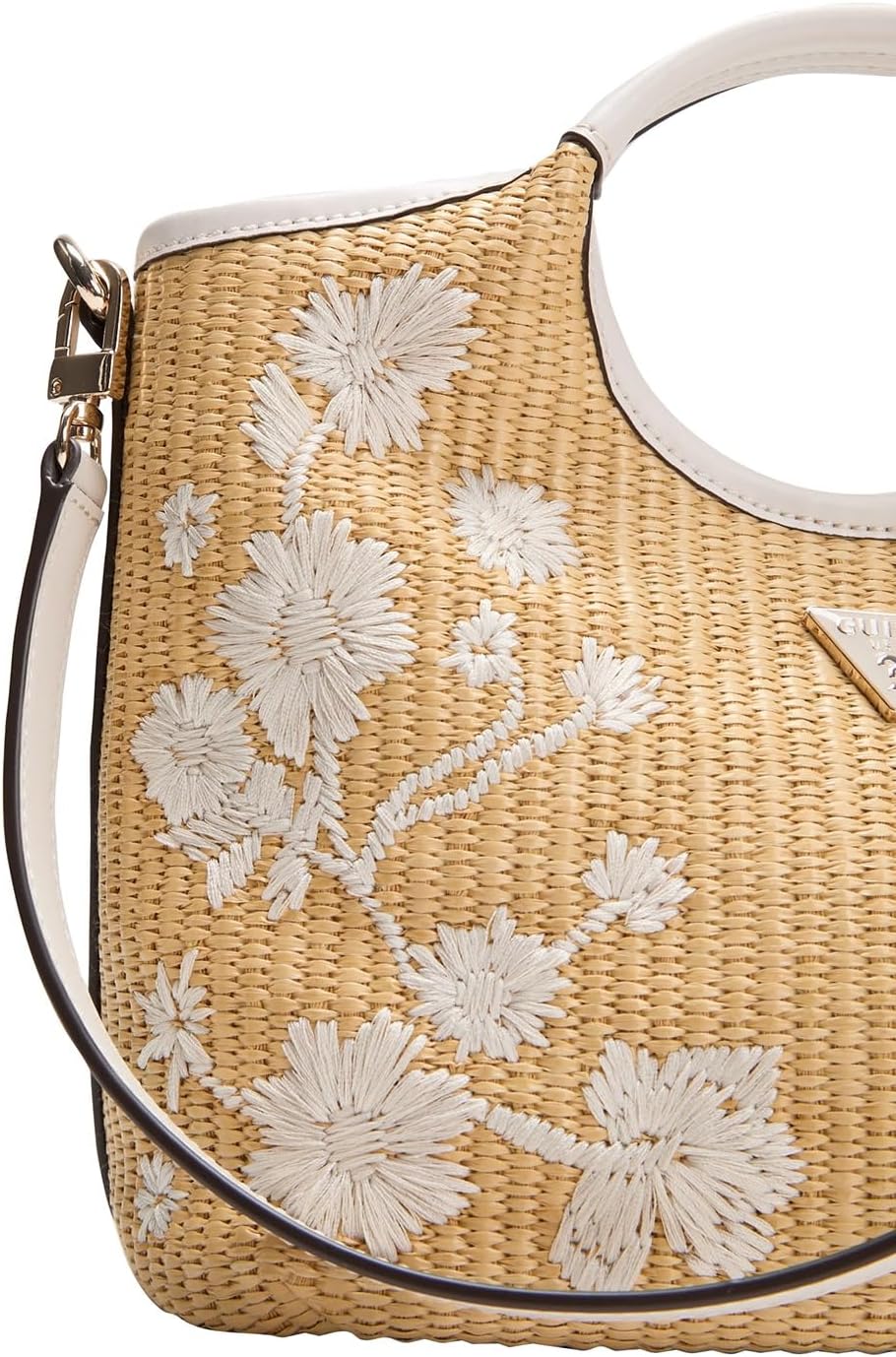 BOLSO SATCHEL GUESS KIRSTEN MINI CON BORDADO FLORAL - 3