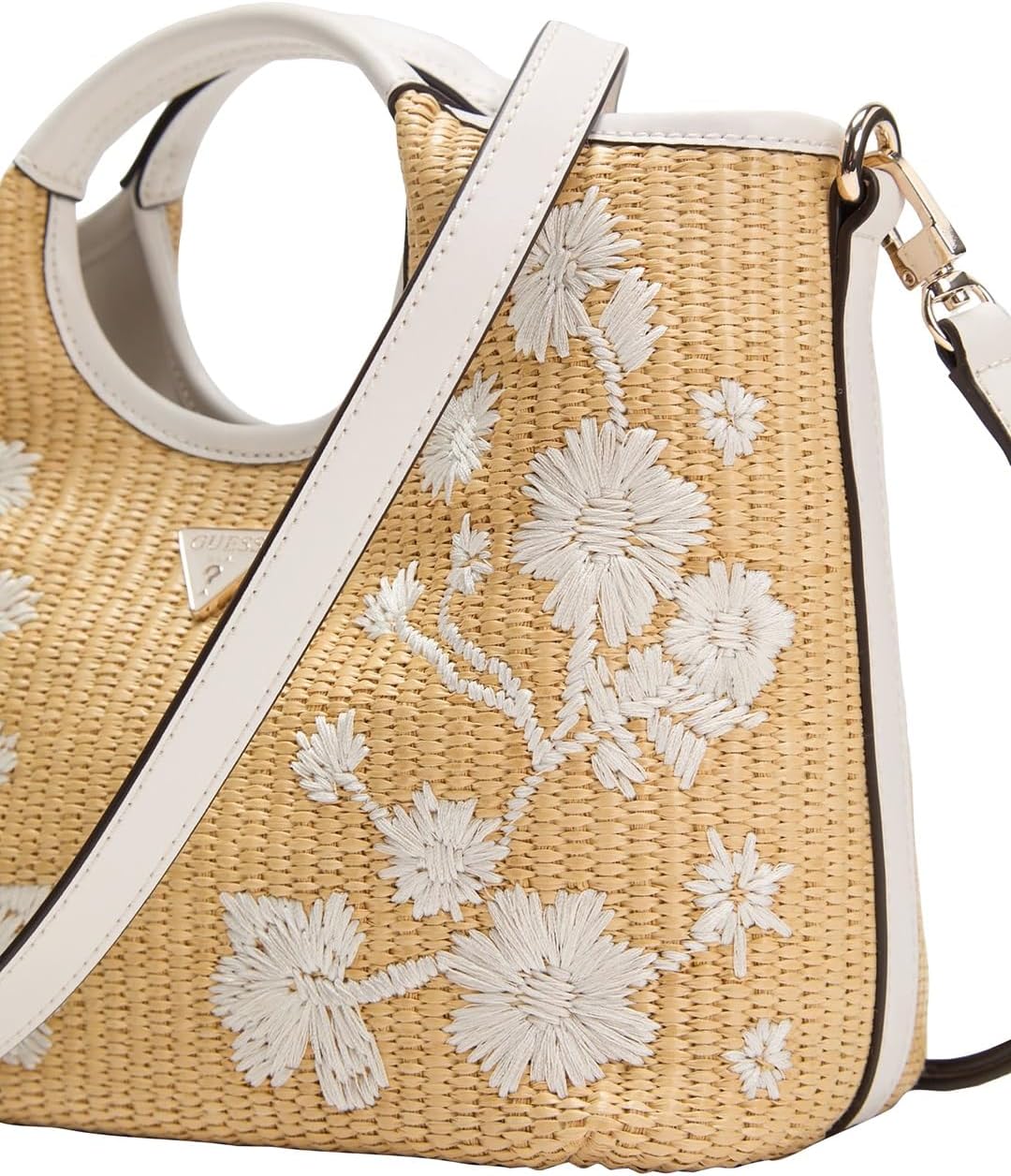 BOLSO SATCHEL GUESS KIRSTEN MINI CON BORDADO FLORAL - 4