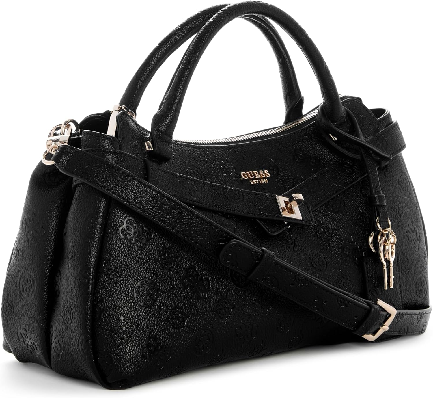 BOLSO SATCHEL MUJER GUESS ELLA LOGO PEONÍA - 2
