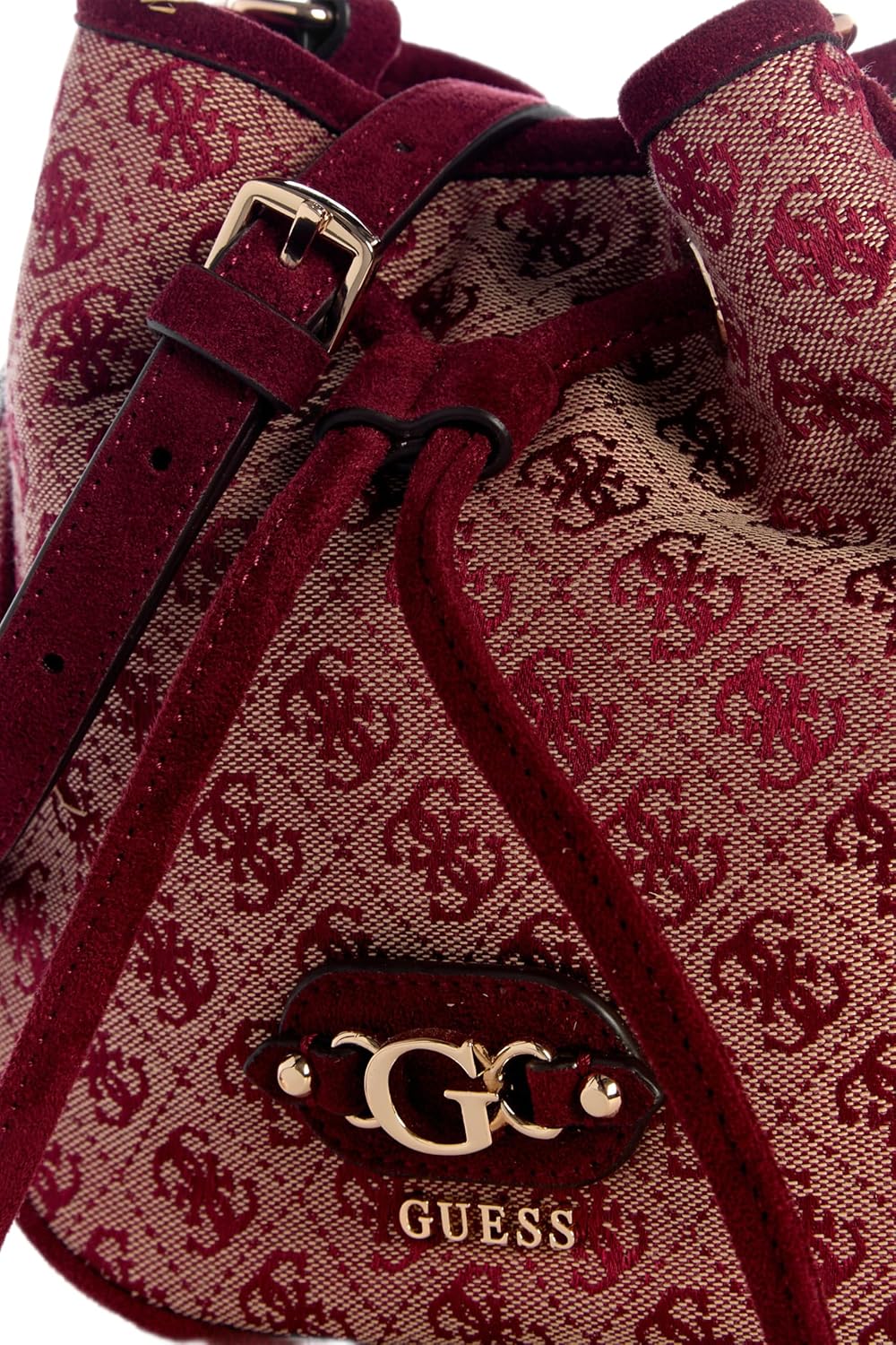 BOLSO MINI BUCKET GUESS SAMANTHA LOGO - 4