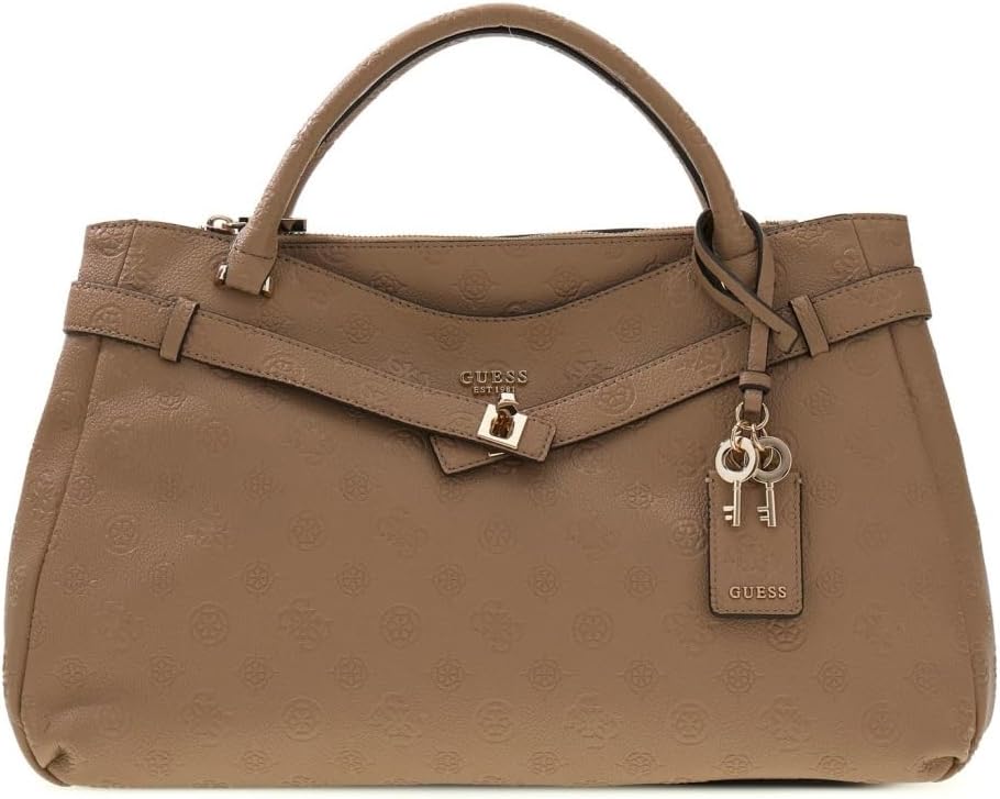 BOLSO SATCHEL MUJER GUESS ELLA LOGO PEONÍA - 1
