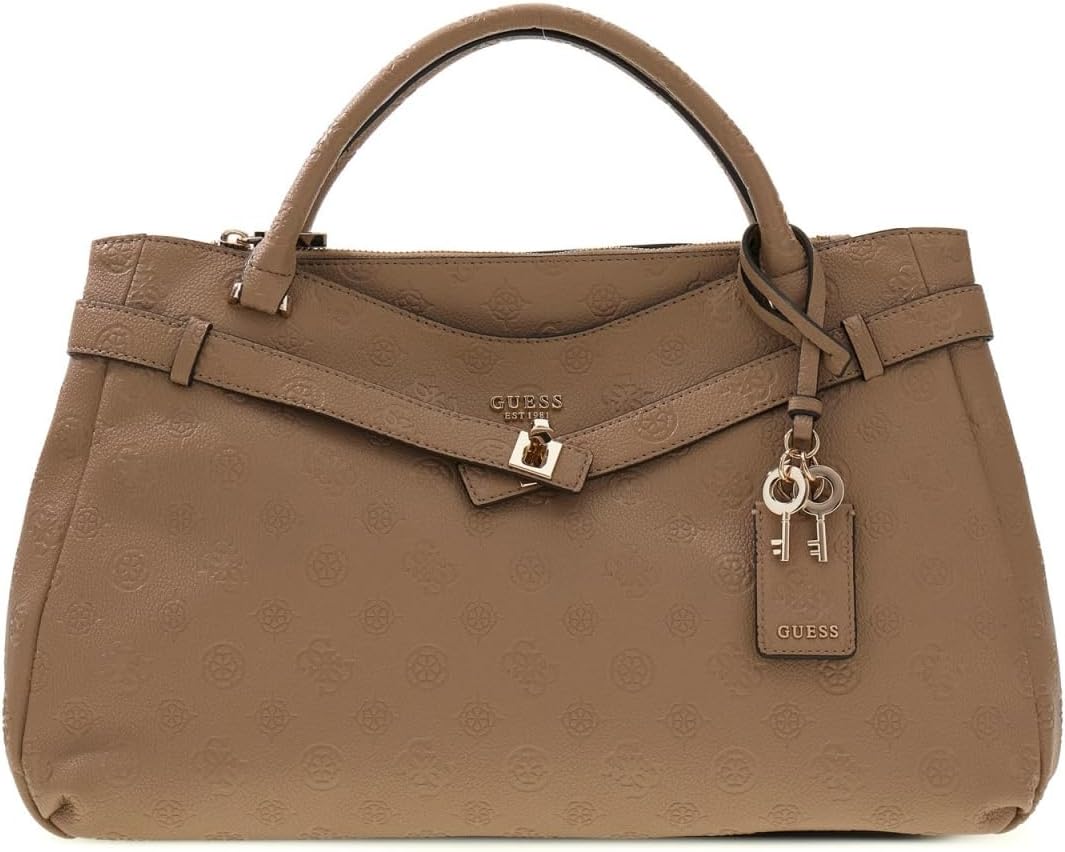 BOLSO SATCHEL MUJER GUESS ELLA LOGO PEONÍA - 4
