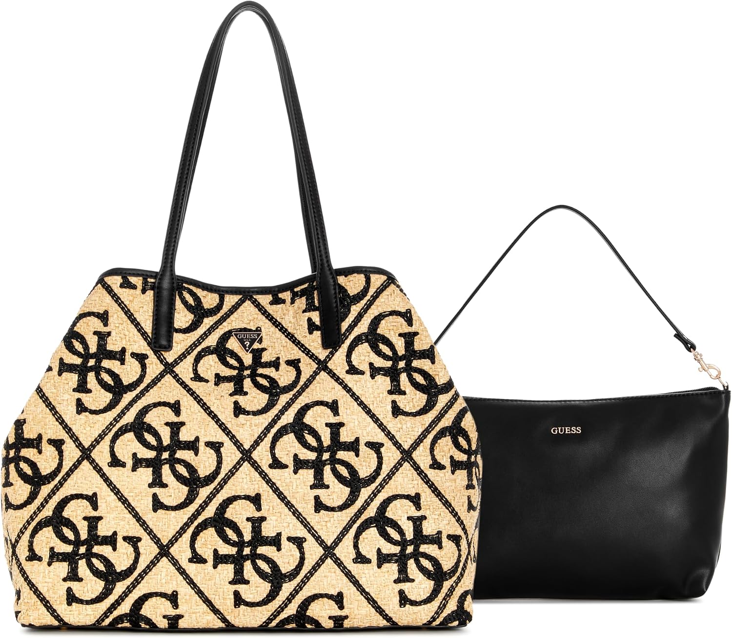 BOLSO TOTE GUESS KIRSTEN LARGE 2 EN 1 CON LOGO BORDADO Y POUCH INTERIOR - 1