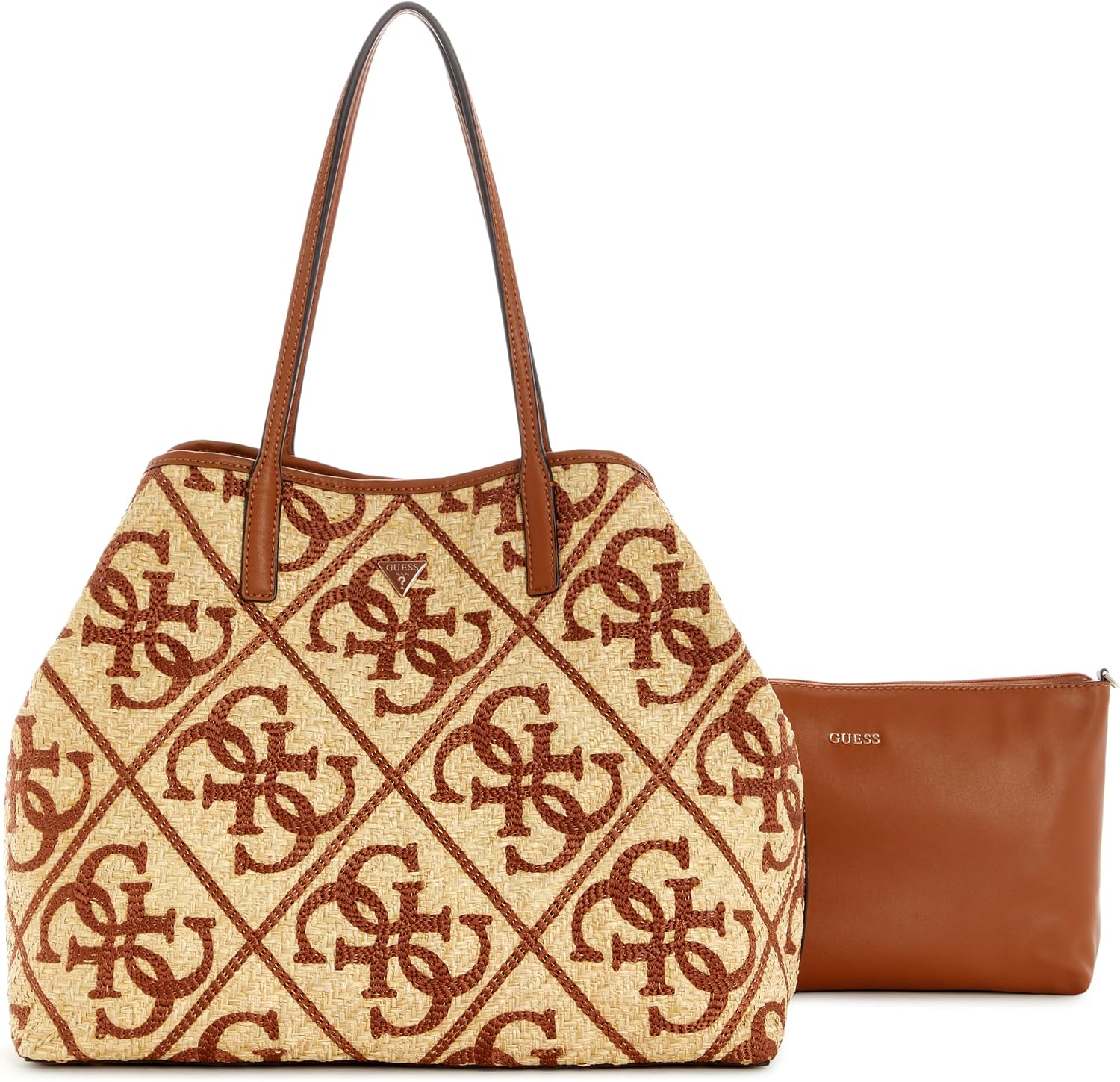 BOLSO TOTE GUESS KIRSTEN LARGE 2 EN 1 CON LOGO BORDADO Y POUCH INTERIOR - 1