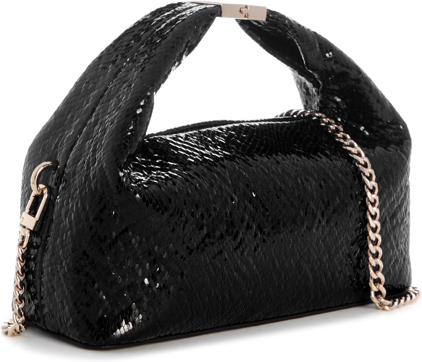 BOLSO SATCHEL GUESS JEWELS TOP HANDLE DORADO - 4